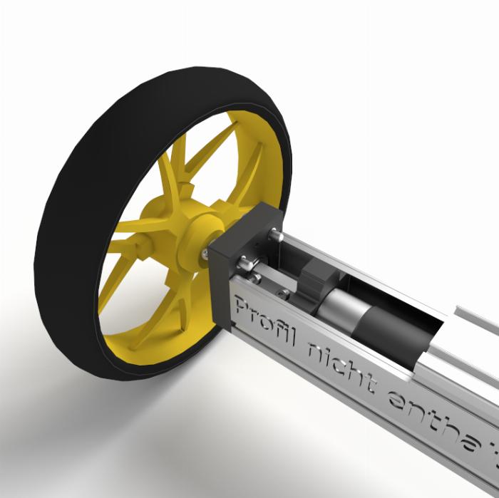 Drive axle in the profile core