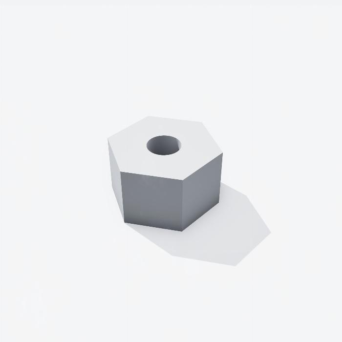 Tuerca trapezoidal TR10x2 derecha - hexagonal aluminio - beta