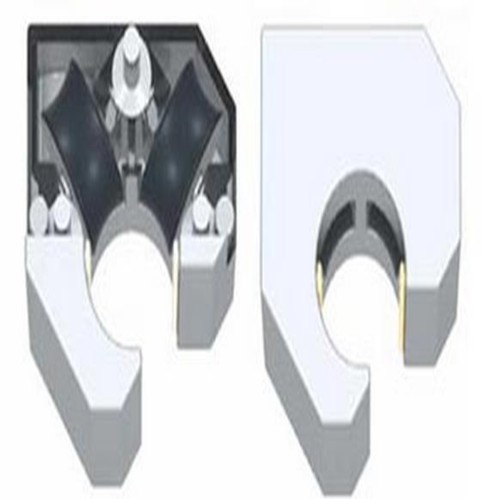 Rodamientos de rodillos de Vivienda para 10mm eje, 2 rodillos