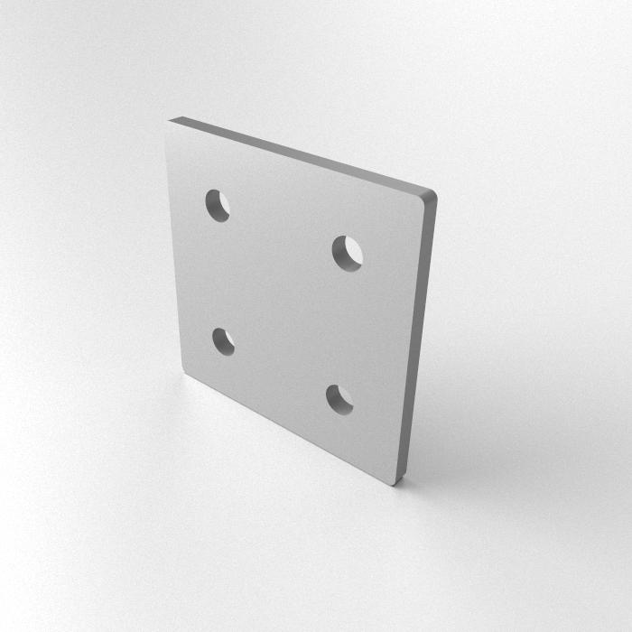 Square connector plate 76x76x5, Lasercut