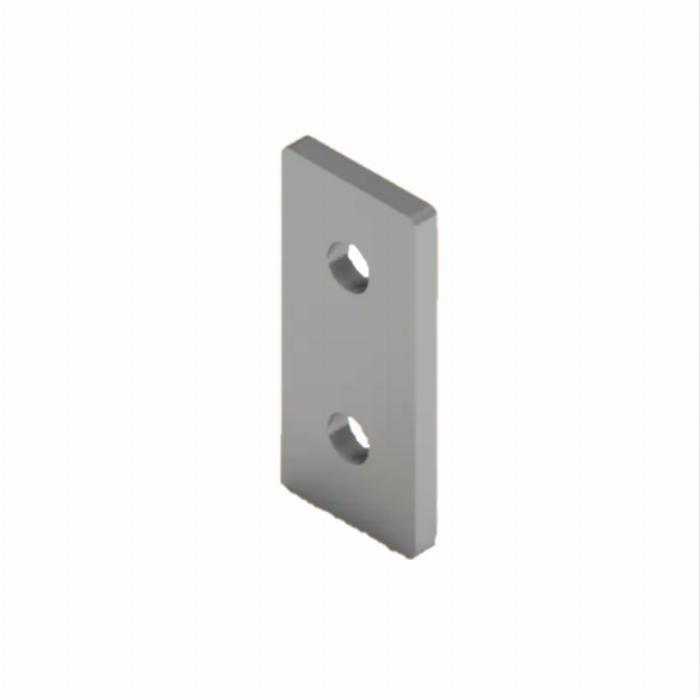 Placa de conexión de aluminio/acero con láser 20x40x3 2 agujeros 20s