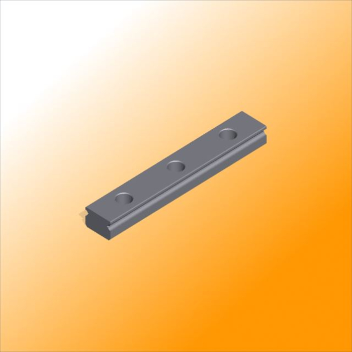 Riel de guía lineal de acero inoxidable Miniatura MR12M-N, L = 600 mm