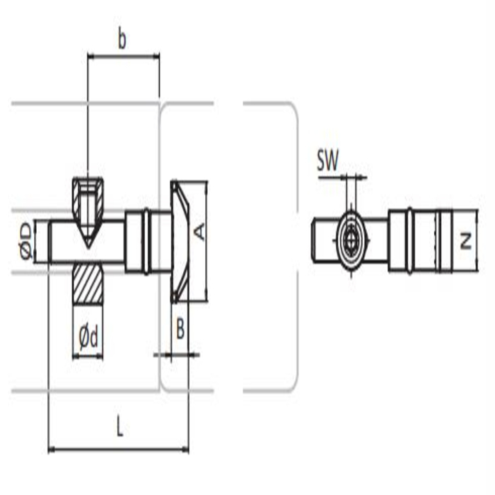 Conector rápido tipo B Ranura 10 - D9.8 - 90°.