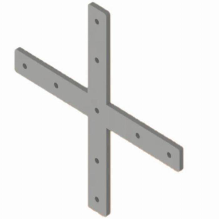 Placa de conexión transversal de aluminio cortada con láser 36x140x8