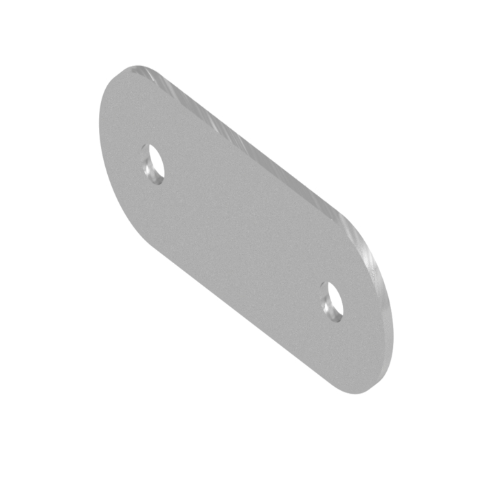 Connector plate laser cut aluminum 180° joint
