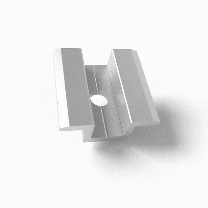 Middle clamp Aluminium for screw M8 Type U