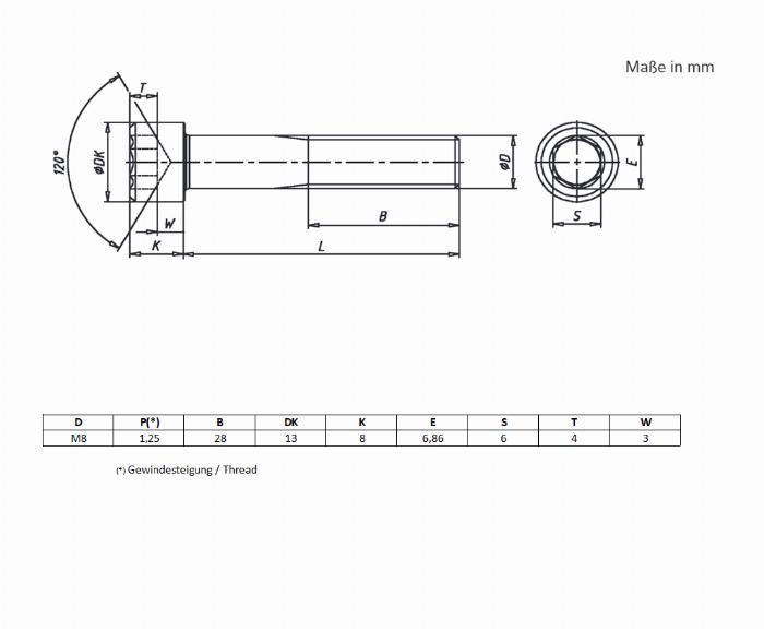 Tornillo DIN 912 M8x20 acero inoxidable A2-50