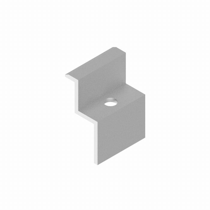 End clamp 39,5 Aluminium H=50