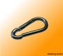 Carabiner hook, steel, galvanized (Must not be used for lifting loads)